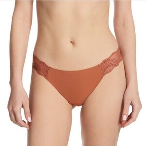 B.tempt'd by Wacoal Women's B.bare Thong, Peppercorn, Size XL NWT